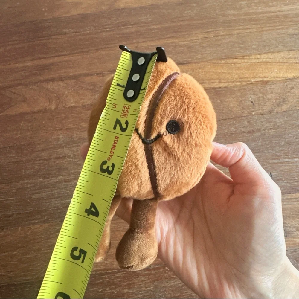 Cute Coffee Bean Plush Keychain Kawaii Mini Stuffed Bag Charm Gift New - Picture 5 of 6